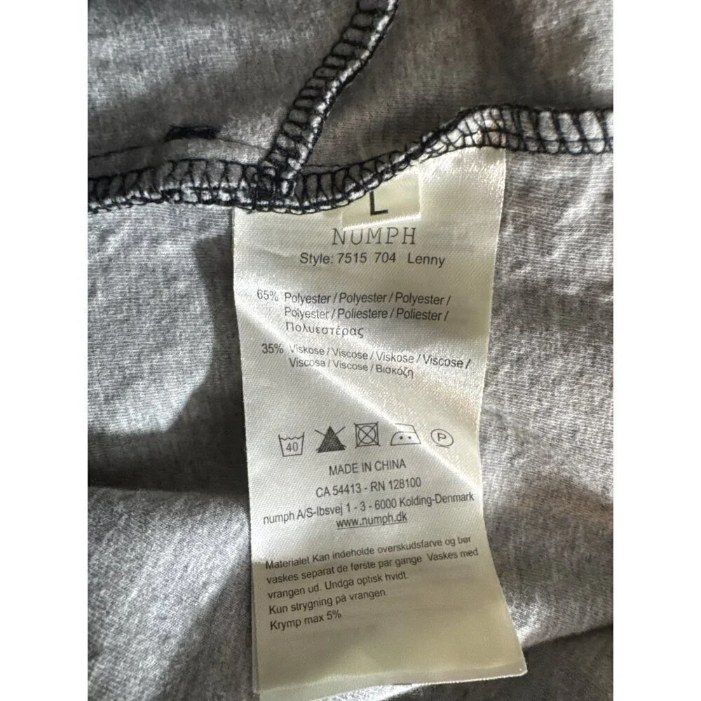 Nümph Black Longline Casual Jacket With Front Zip & Pockets Size L - Picture 4 of 4